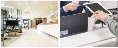 オラクル皮膚科の施術ルームと機器