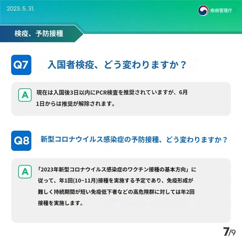 韓国、新型コロナウイルス感染者の隔離措置、5日間の自主的な推奨へ変更